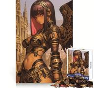 Angel Warrior in Golden Armor Anime Girl Gaming Adults Puzzles 1000 Piece Jigsaws Brain Development Leisure Activity Clean Join Joyful Xmas (50x75cm)
