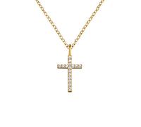 Angel Whisperer ERN-LILCROSS-ZI-G Necklace for Women and Children Cross with Zirconia