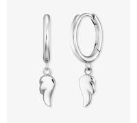 Angel Whisperer Flying Wings Silver Hoop Dropper Earrings ERE-FLYWING1-CR