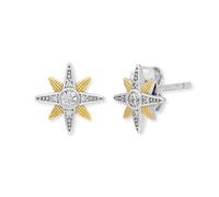 Angel Whisperer from Engelsrufer My Universe CZ Star Two Tone Stud Earrings 1cm