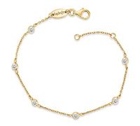 Engelsrufer Moonlight Bracelet for Women Gold Plated 925 Sterling Silver White Zirconia Length 16 cm (6.30") + 2 cm (0.79")