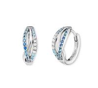 Angel Whisperer Sterling Silver & Cubic Zirconia Creole Earrings