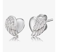 Angel Whisperer Sterling Silver Heart Wing Stud Earrings ERE-LILHEARTWING-ST