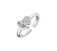 Angel Whisperer Silver Heart Wing Ring ERR-WINGHEART-ZI
