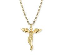Angel Whisperer Women's Necklace Made of Sterling Silver with Angel Pendant - Lobster Clasp - Adjustable in Two Lengths - Nickel Free, Länge: 44 cm, Silver, No Gemstone