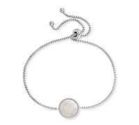 Angel Whisperer Women's Sterling Silver Bracelet with Mother of Pearl Compass - Pull Clasp - Individually Adjustable - Nickel-Free, 24, Sterling Silver, No Gemstone