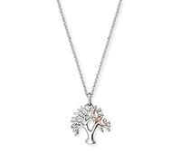 Angel Whisperer Women's Sterling Silver Necklace with Tree of Life Pendant - Lobster Clasp - Adjustable in Three Lengths - Nickel-Free, 17mm, Sterling Silver, No Gemstone