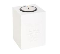 Angel Whispers Memorial Tealight Holder - White Angel Wing Remembrance Candle Holder