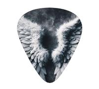 Angel-White-Wings 12 Pack Guitar Picks With 3 Thicknesses And Storage Box, Abs Plectrums For Electric Bass Guitar Players
