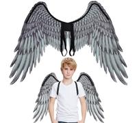 Angel Wing 28.4x21.3 Inch Black Wing Halloween Black Angel Costume Non-Woven Fabric Cosplay for Kids Carnival Halloween Costume Cosplay Props