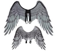 Angel Wing 28.4x21.3 Inch Black Wing Halloween Black Angel Costume Non-Woven Fabric Cosplay Wing for Kids Carnival Halloween Costume Cosplay Props Black Wing Angel Wing Adult Black Angel Wing