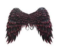 Angel Wing Adult,Angel Wing 3D Printed Foldable Wing Cosplay Non-Woven Fabric Adult Kids Halloween Wing Black Wing with Elastic Band for Halloween Carnival 38x30in