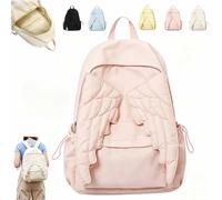 Angel Wing Backpacks, Spacious Angel Wings Backpack with Zipper | Cute Y2K Fashion Travel Knapsack, Nylon Daypack for Daily Outdoor Travel Shopping Street Style and Students(Pink)