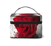 Angel Wing Cosmetic Bag Makeup Bag Large Travel Makeup Organizer Case, Excellent Capacity, Water-Resistant, Suitable For Women Families Couples Or Long-Term Travel., Red Rose Flower, One Size