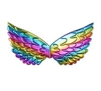 Angel Wing Decorative Sequin Wing Costume Accessory, Glitter Cloth Wings for Cosplay, Halloween, Christmas and Stage Performance, Photo Prop and Party Wall Decoration, L 40 x H 20 cm