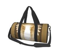 Angel Wing Duffle Bag With Shoes Compartment And Adjustable Strap,Foldable Travel Duffel Bags For Men Women,Waterproof Duffel Bags, Black, One Size