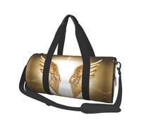 Angel Wing Duffle Bag With Shoes Compartment And Adjustable Strap,Foldable Travel Duffel Bags For Men Women,Waterproof Duffel Bags, Black, One Size