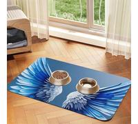 Angel Wing Durable Pet Absorbent Tablecloth Non-Slip Dining Pad For Dog Cat Food Water Bowls Feeder Mat