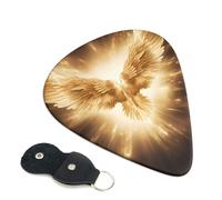 Angel Wing Guitar Plectrums, 6 Guitar Plectrums, Double Sided Printing, For Acoustic Guitar, Bass, Ukulele, Electric Guitar (0.46 Mm 0.71 Mm 0.96 Mm)