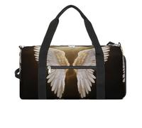 Angel Wing Gym Bag for Women Men Shoe Compartment Waterproof Travel Bags Sports Duffle Bag for Sports Gyms Yoga