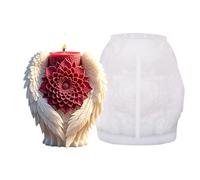 Angel Wing Mold, Flexible Silicone Candle Tool | Detailed 3D Floral Design 4.3 Cm, This 168G Heat Resistant Casting Container Creates Scented For P