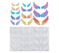 Angel Wing Mold Mirrored Finish Silicone Crafting Tool Halloween Decoration for Resin Craft Projects Easy Release Design Wing Silicon