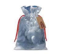 Angel Wing print Christmas Packing Bag Linen Bags with Drawstring Wedding Present Bag