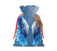 Angel Wing Print Eco-Friendly Gift Drawstring Bag Holiday Present Pouches Party Favors Goodie Bags