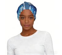 Angel Wing Print Elastic Lady Headscarf Hat Breathable Head Wrap Beach Vacation Outdoor Activities