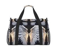 Angel Wing Print Everyday Use Travel Duffle Bag Large Capacity Travel Bag Stylish Functional Bag, Black, One Size