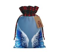 Angel Wing Print Gift Reusable Bags Festive Drawstring Party Favors Pouches Versatile Seasonal
