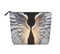 Angel Wing Print Makeup Bag Cosmetic Bag for Women Large Capacity Travel Makeup Bag Zipper Pouch