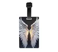 Angel Wing Print Premium PVC Luggage Tag Reliable Suitcase ID Holder Hassle-Free Travel Essential Accessory Gift