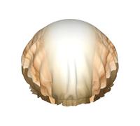 Angel Wing Print Shower Cap, Lined Shower Cap For Women Reusable, Double Layer Waterproof Bath Cap