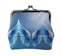 Angel Wing print Small Pouch Kiss Lock Coin Purse for Women Coin Change Purse, Credit Card Wallet