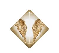 (Angel Wing) Printed Paper Car Air Freshener Lavender Scented Hanging Odor Remover 10/40/100 Pcs for Vehicle Home Closet Wardrobe - Square