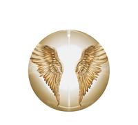 (Angel Wing) Printed Paper Car Air Freshener Lavender Scented Hanging Odor Remover 10/40/100 Pcs for Vehicle Home Closet Wardrobe - Round Shape