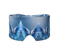 Angel Wing Printed Sleeping Blindfold, Padded Ear Warmer Mask, Adjustable Head Wrap, for Deep Relaxation