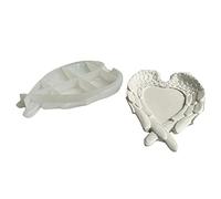 Angel Wing Shaped Storage Tray Feather Plate Epoxy Silicone Mold Resin Gypsum Tools for Jewelry Silicone Resin Art Keychain Bag Ornaments