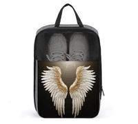 Angel Wing Shoe Bag Travel Shoe Organizer Water-Resistant Shoe Pouch with Zipper Sneaker Dust Bag, gray, One Size, Modern