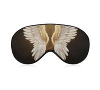 Angel Wing Sleep Mask for Women Men, Soft Eye Mask with Adjustable Strap for Sleeping, Light Blocking Travel Blindfold for Nap Comfortable Eye Cover for Home Office