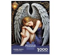 Angel Wing Slumber 1000 Pieces Jigsaw Puzzle Set Serene Celestial Grace Puzzle for Adults Recycled Cardboard 1000 Piece Adult Educational Challenge Fun Present Home Activity Great Gift Idea 52x38cm/10