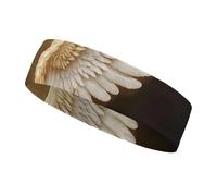 Angel Wing Sweatbands Wicking and Moisture-Wicking Function Running Headband Cotton Polyester Fiber Sweat Band for Tennis Basketball Running Gym Working Out