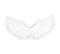 Angel Wing White Feather Headband Wand Set for Halloween Christmas Party, Soft Skin Friendly Child Costume for Cosplay Game (Trumpet Angel Three Piece Set)