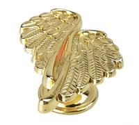 Angel Wing Zinc Alloy Cabinet Pulls with Sleek Modern Minimalist Design, Drawer Handles Featuring Single Hole Installation for Furniture Use (Gold)