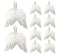 Angel Wings,10 Piece White Angel Wings Deco Angel Wings Feathers Angel Wings Pendant Deco White Feathers Christmas Angel Wings Pendant Christmas Tree Deco