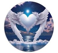 Angel Wings 1000 Piece Jigsaw Puzzle for Women, Men Divine Symbol Brainteasing Jigsaws Educational Games Fun Present & Activity 1000pcs (67.5x67.5cm)