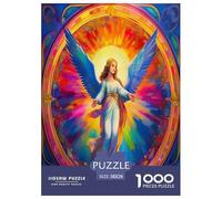 Angel Wings 1000 Piece Jigsaw Puzzles Fun Challenging Modern Angelic Wings & Celestial Hearts Classic Educational Games Beautiful Decoration Suitable for Children & People Aged 14+ 38x26cm/1000pcs