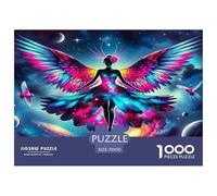 Angel Wings 1000 Piece Jigsaw Puzzles Fun Challenging Modern Angelic Wings & Celestial Hearts Classic Educational Games Beautiful Decoration For Children And Adults Aged 14 And Over 70x50cm/1000pcs