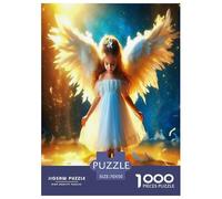 Angel Wings 1000 Piece Jigsaw Puzzles Fun Challenging Modern Angelic Wings & Celestial Hearts Classic Educational Games Beautiful Decoration for Adults And Kids Age 70x50cm/1000pcs